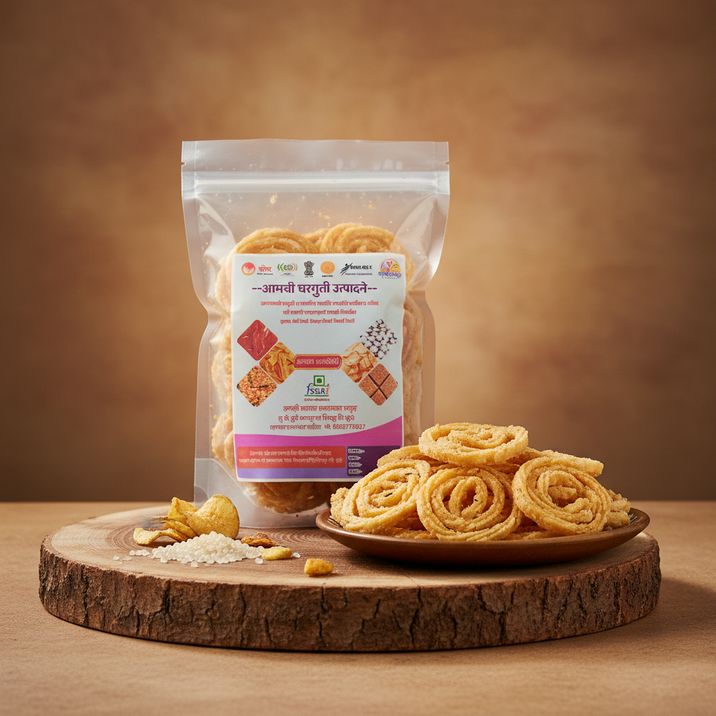 UNNATI PAPAD Shabudana Batata Chakali Pack Of 1000gm Traditional Fasting Snack Crispy Homemade Ready To Eat Authentic Taste