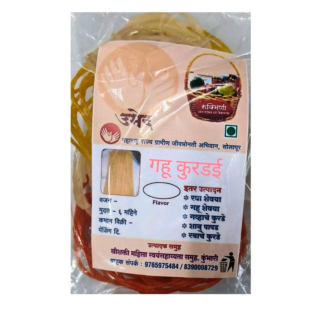 SHREE SHAKTI Gavhchi Kurdai Wheat Based Sun Dried Kurdai Authentic Village Style Easy To Fry And Digest Made By Shree Shakti Mahila SHG 1 kg