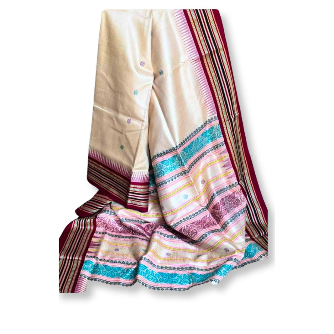 VAINGANGA, Grishma SHG, Handwoven Vidarbha Tussar Silk Saree with Intricate Patterns, Sustainable & Natural, Local Craftsmanship, Pack Of 1