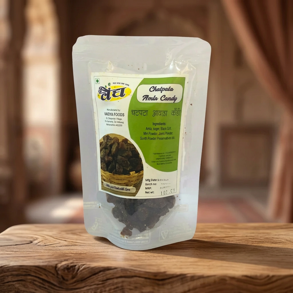 VAIDYA, Sweet And Sour Amala Candy, Made By Natural Ingredients, No Artificial Flavour, Pack of 100 gm