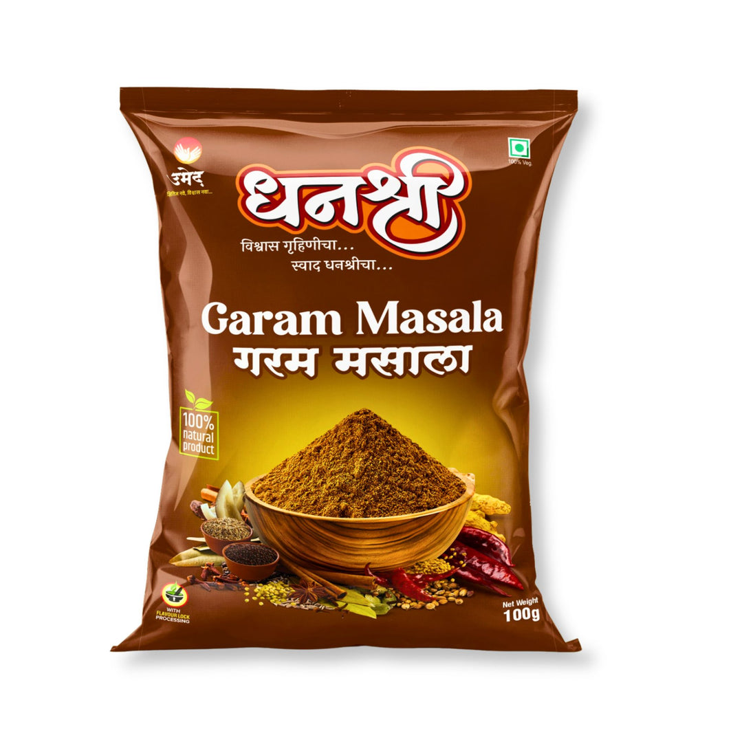 DHANASHREE, Garam Masala,Healthy, Highly Fiberous, Natural Flavour, Pack Of 100 gm