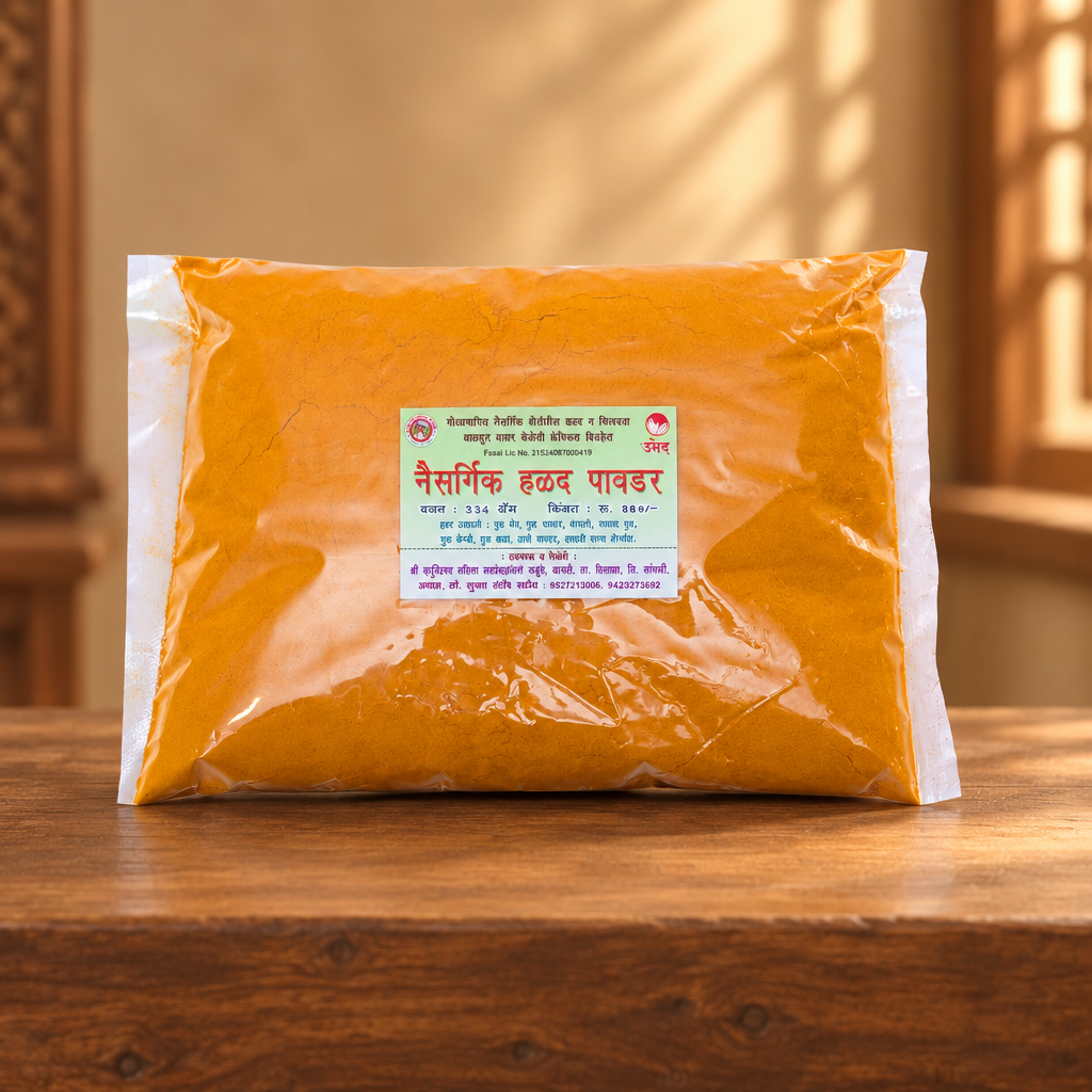 NAISARGIK. Turmeric Powder, Premium Quality, Natural, Healthy, Pack of 450 gms