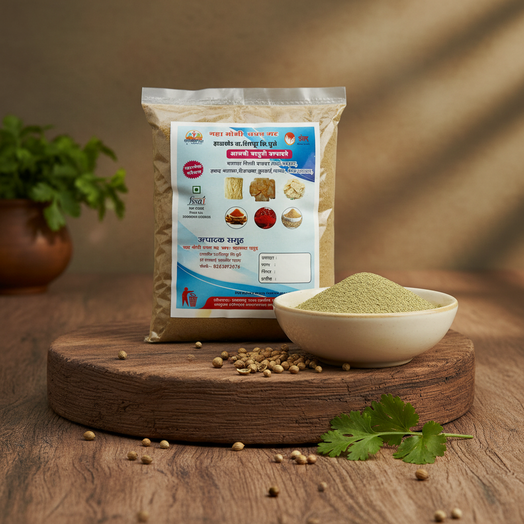 GAVARAN HALAD Dhana Powder Pack Of 500gm Premium Coriander Spice Fresh Aroma Natural Flavour Daily Cooking Essential