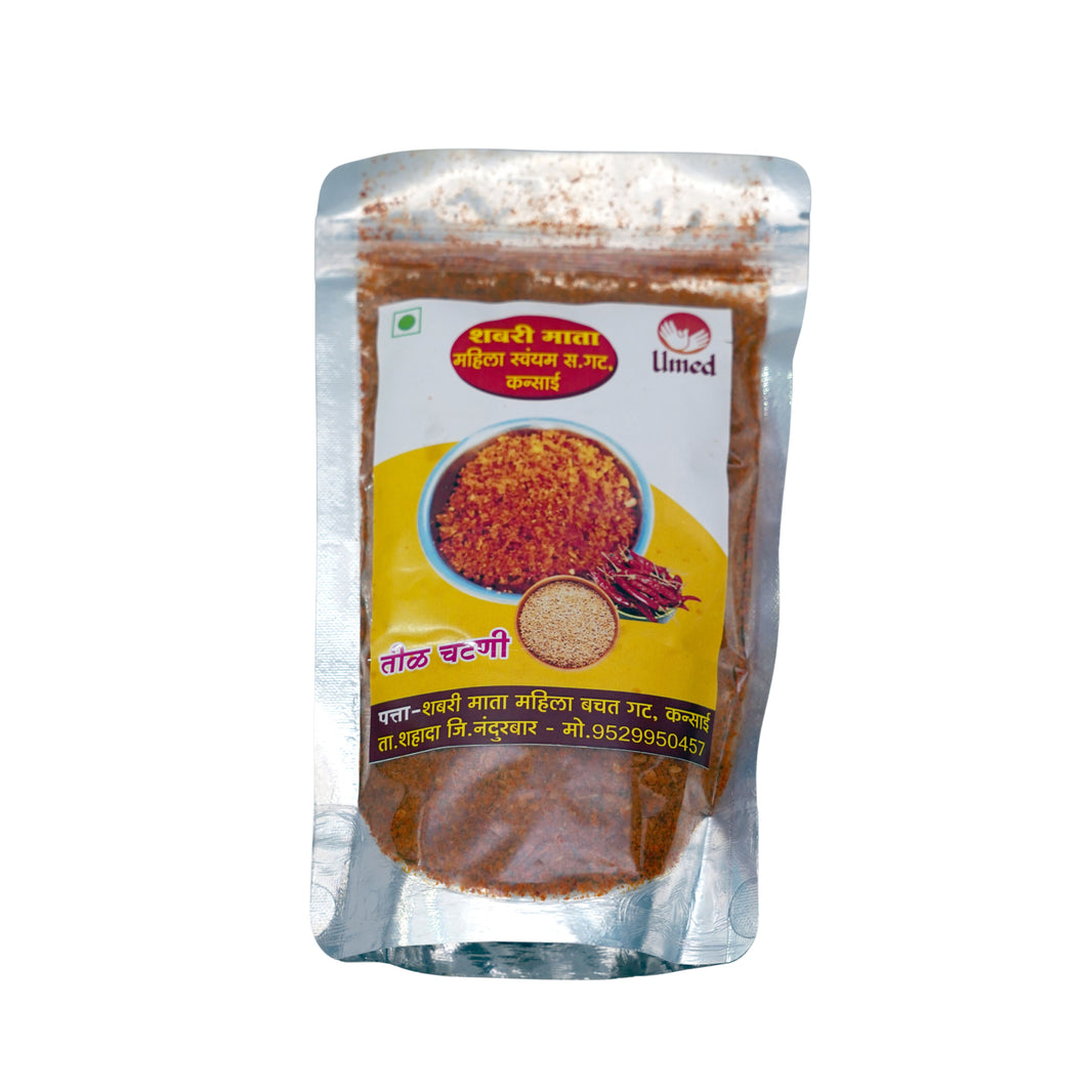 SHABARI Til Chutney Pack of 200 gm Traditional Roasted Sesame Seed Chutney Rich Nutty Flavor Meal Accompaniment