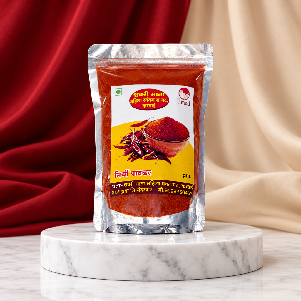 SHABARI Mirchi Powder Pack of 250 gm Premium Red Chilli Powder Rich Color Strong Spicy Flavor Cooking Spice