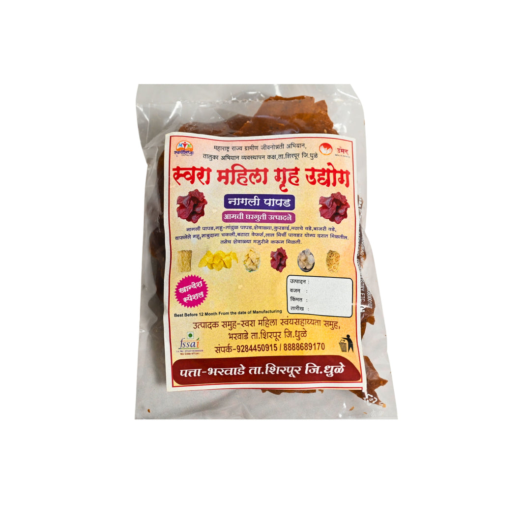 SWARA Nagali Papad Pack Of 500gm Traditional Ragi Papad Ready To Fry Crispy Homemade Authentic Taste Premium Quality