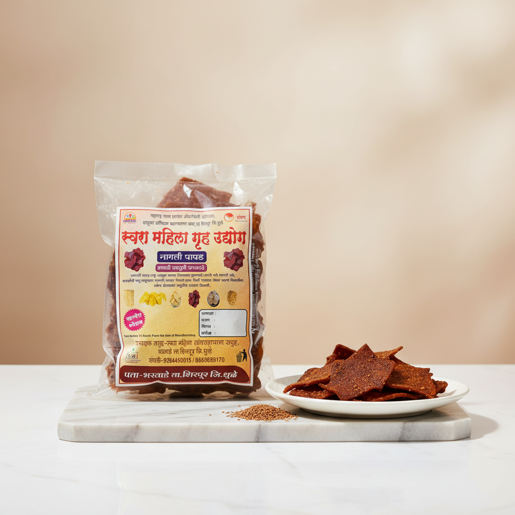 SWARA Nagali Papad Pack Of 500gm Traditional Ragi Papad Ready To Fry Crispy Homemade Authentic Taste Premium Quality