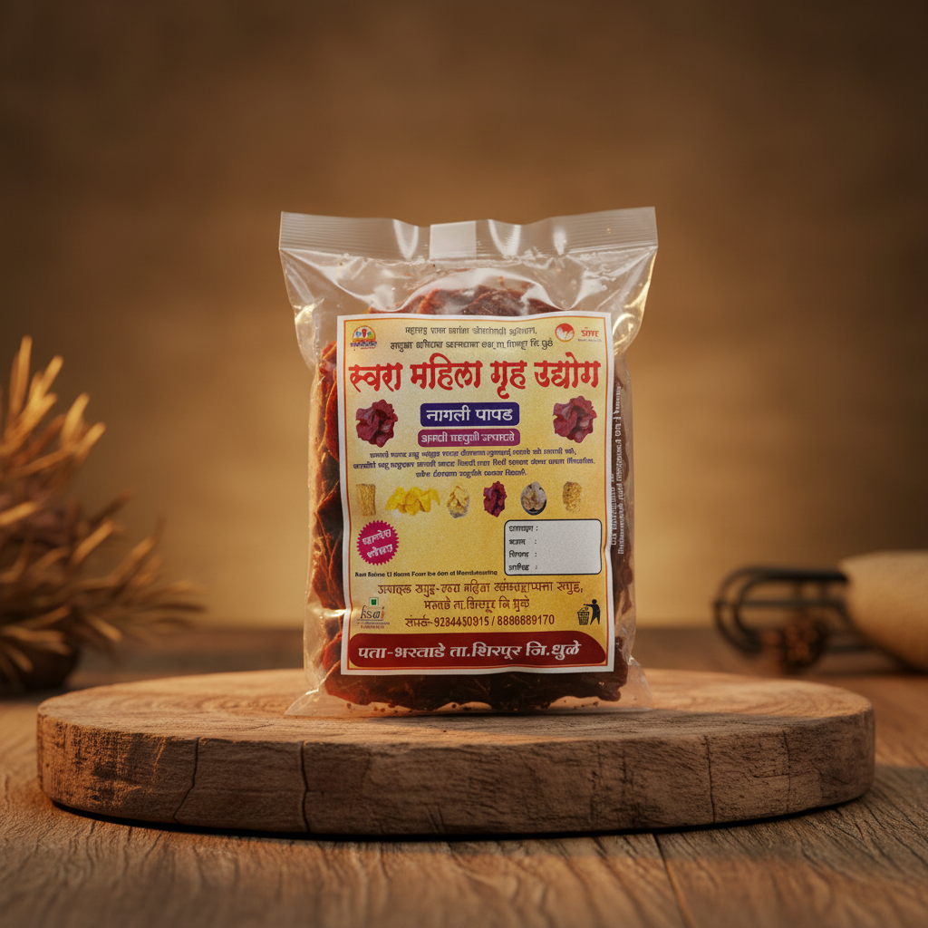 SWARA Nagali Papad Pack Of 1000gm Traditional Ragi Papad Ready To Fry Crispy Homemade Authentic Taste Premium Quality