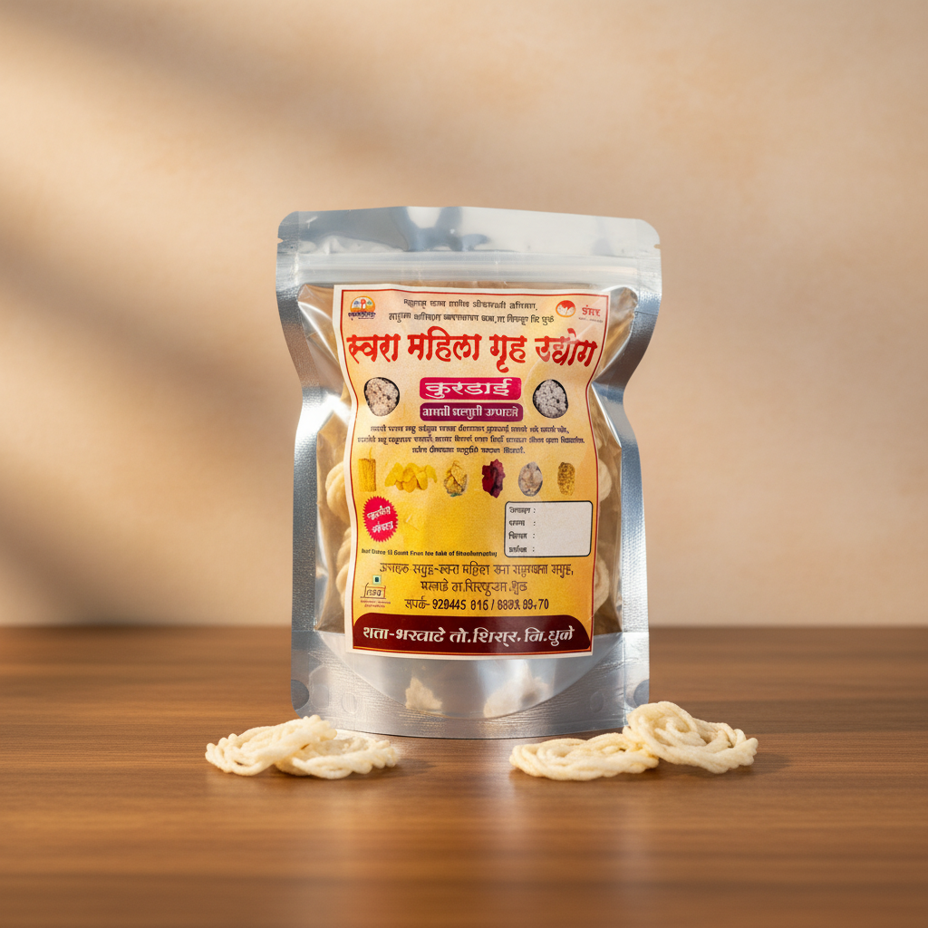 SWARA Kurdai Pack Of 1000gm Traditional Sun Dried Ready To Fry Crispy Homemade Authentic Snack Premium Quality