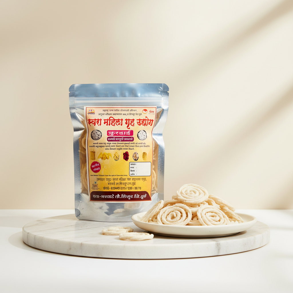 SWARA Kurdai Pack Of 1000gm Traditional Sun Dried Ready To Fry Crispy Homemade Authentic Snack Premium Quality
