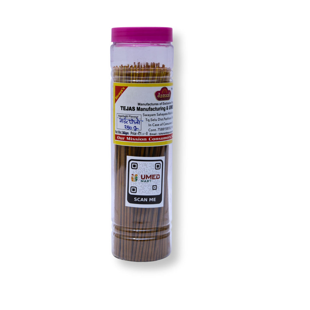 JANAI Night Polo Agarbatti Intense Stick , Made By Cow Dung, No Artificial Essence, Pack of 200 gm