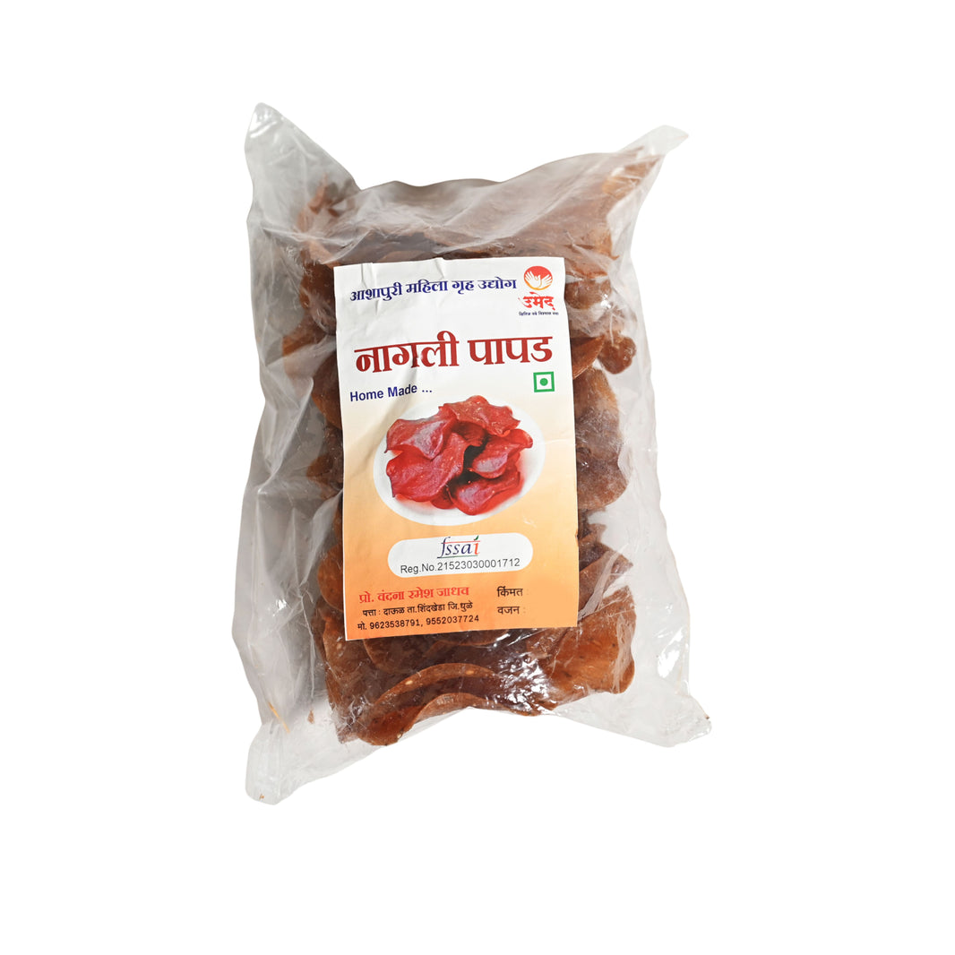 ASHAPURI Nagali Papad Pack Of 500gm Traditional Ragi Papad Ready To Fry Crispy Homemade Authentic Taste