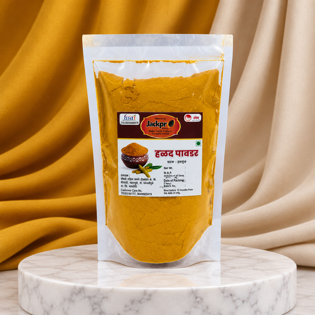 JACPRO Turmeric Powder Authentic Haldi Culinary Spice Bright Colour Strong Aroma Daily Indian Cooking Essential SHG Sourced Quality Pack of 250 gm