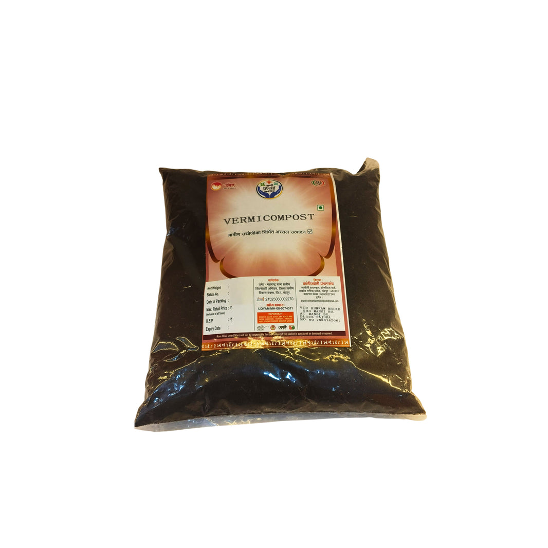 RANI HIRAI Vermicompost Pack Of 1000gm Organic Fertilizer Soil Enhancer Plant Growth Gardening Essential Authentic Quality