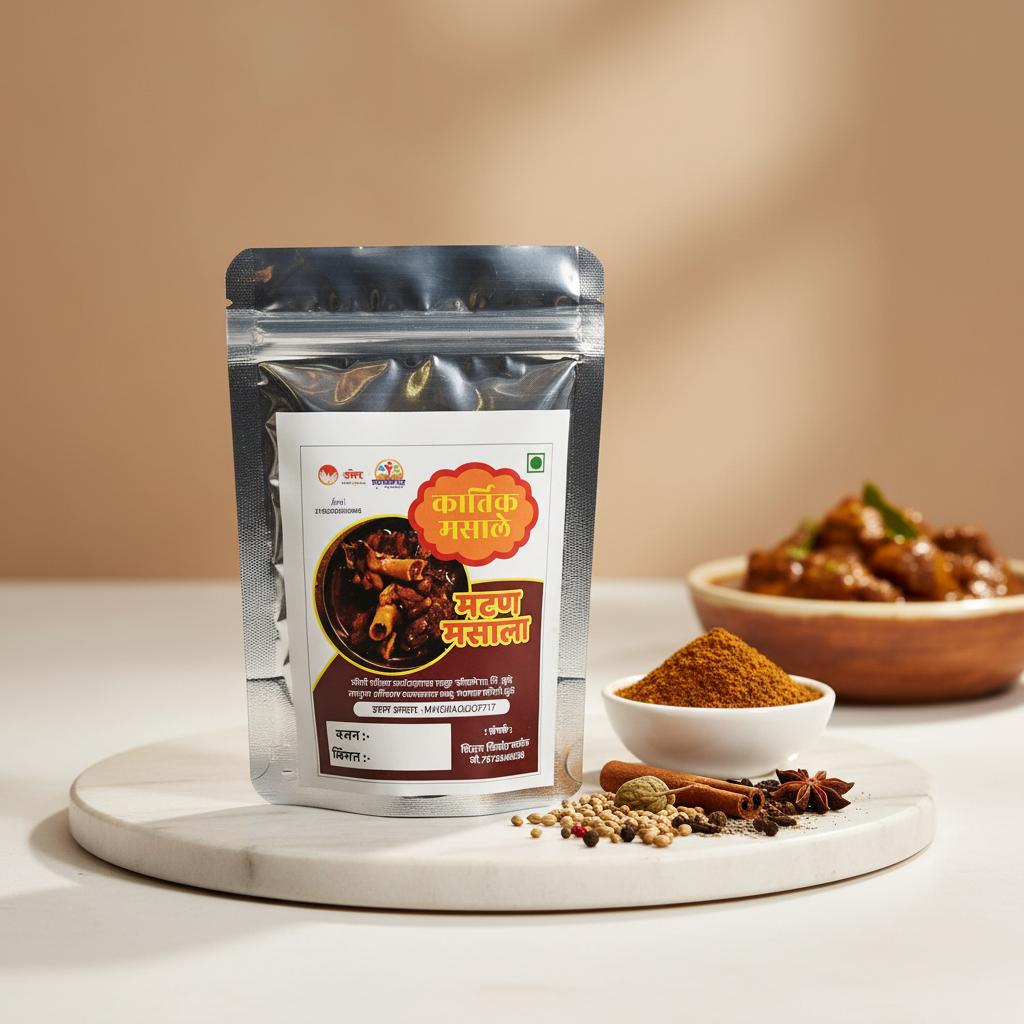 KARTIK MASALE Matan Masala Pack Of 250gm Traditional Mutton Spice Blend Rich Aroma Authentic Maharashtrian Cooking Premium Quality
