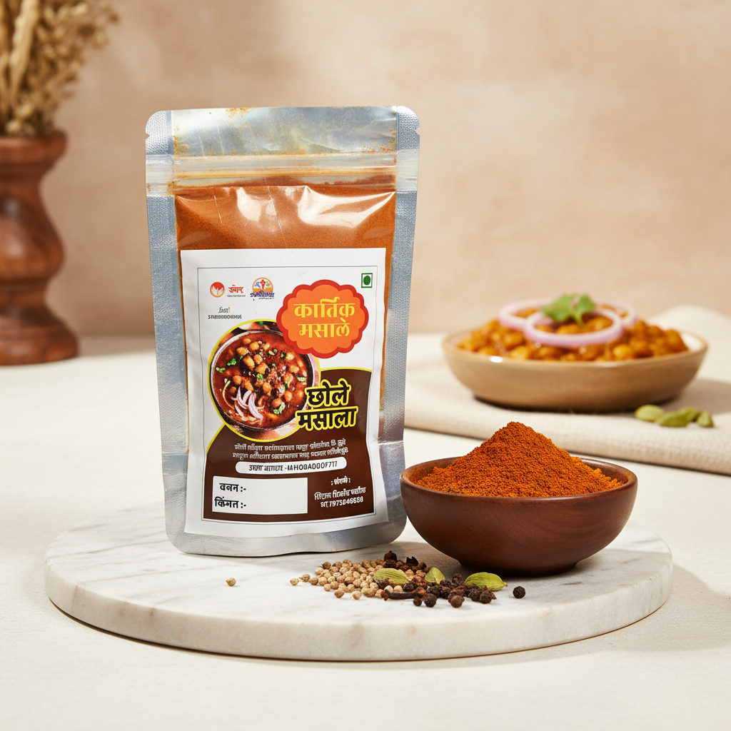 KARTIK MASALE Chhole Masala Pack Of 500gm Authentic Punjabi Spice Blend Rich Aroma Traditional Cooking Premium Quality