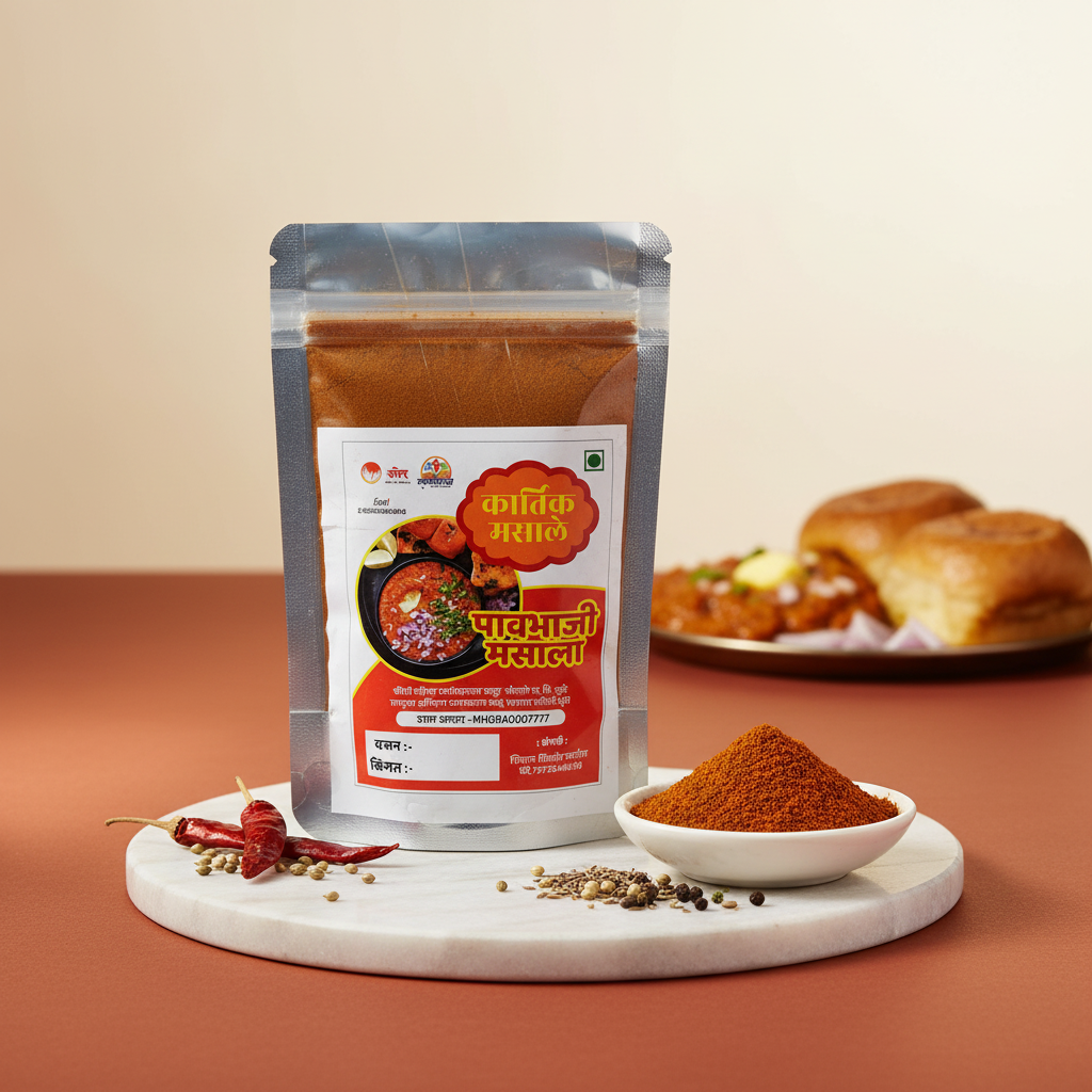KARTIK MASALE Pav Bhaji Masala Pack Of 250gm Authentic Spice Blend Rich Aroma Street Food Taste Premium Quality