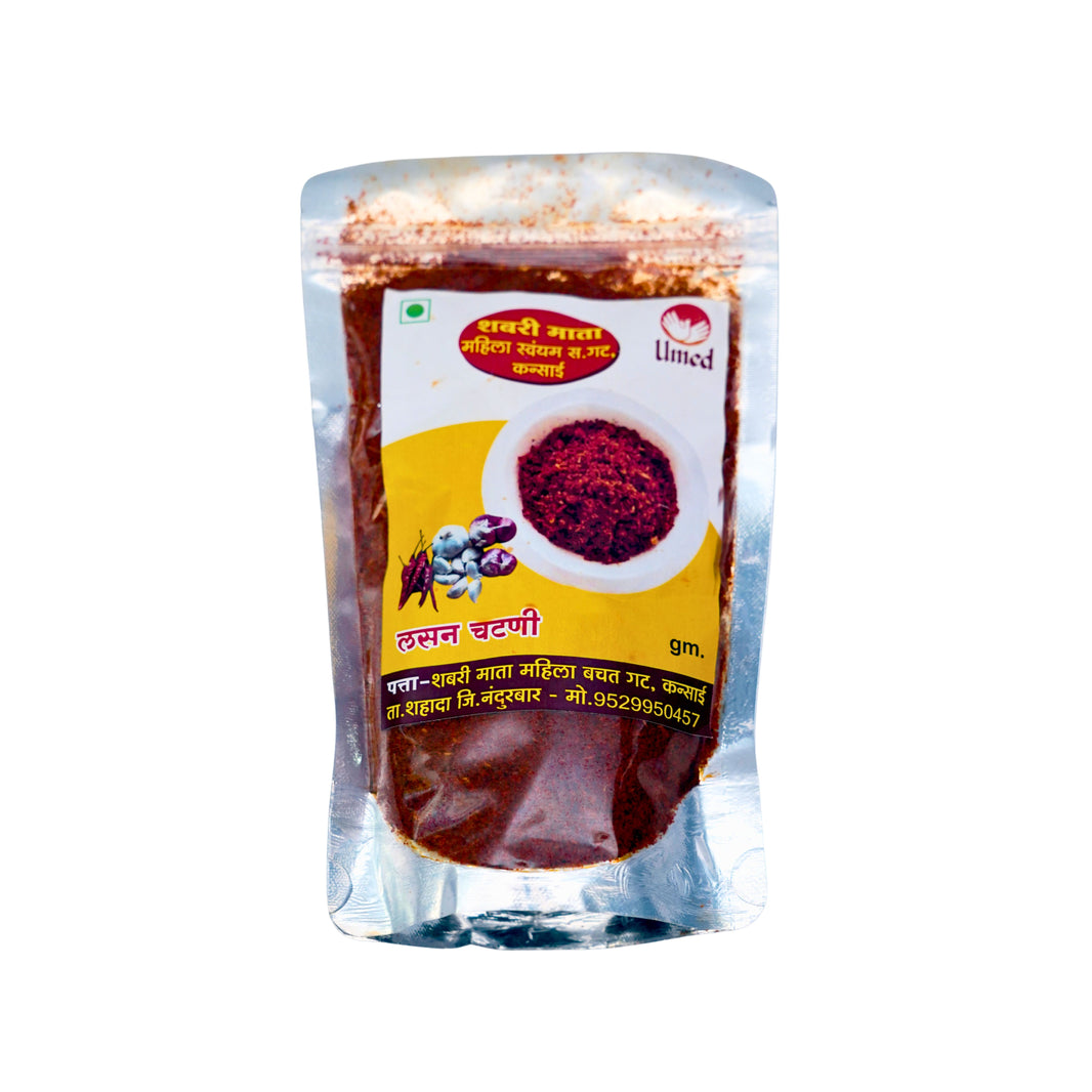 SHABARI Lasun Chutney Pack of 200 gm Traditional Spicy Garlic Chutney Rich Aroma Authentic Meal Accompaniment