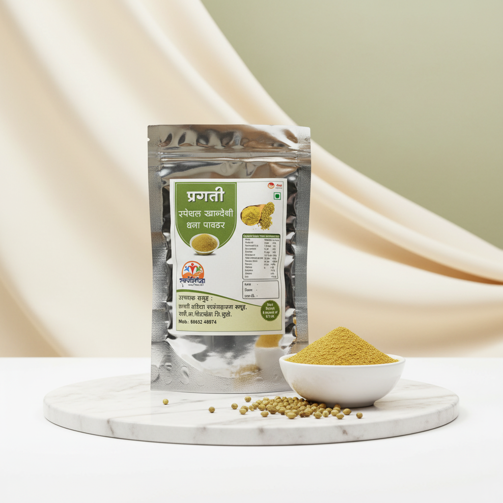 PRAGATI Dhana Powder Pack Of 250gm Premium Coriander Spice Fresh Aroma Natural Flavour Daily Cooking Essential