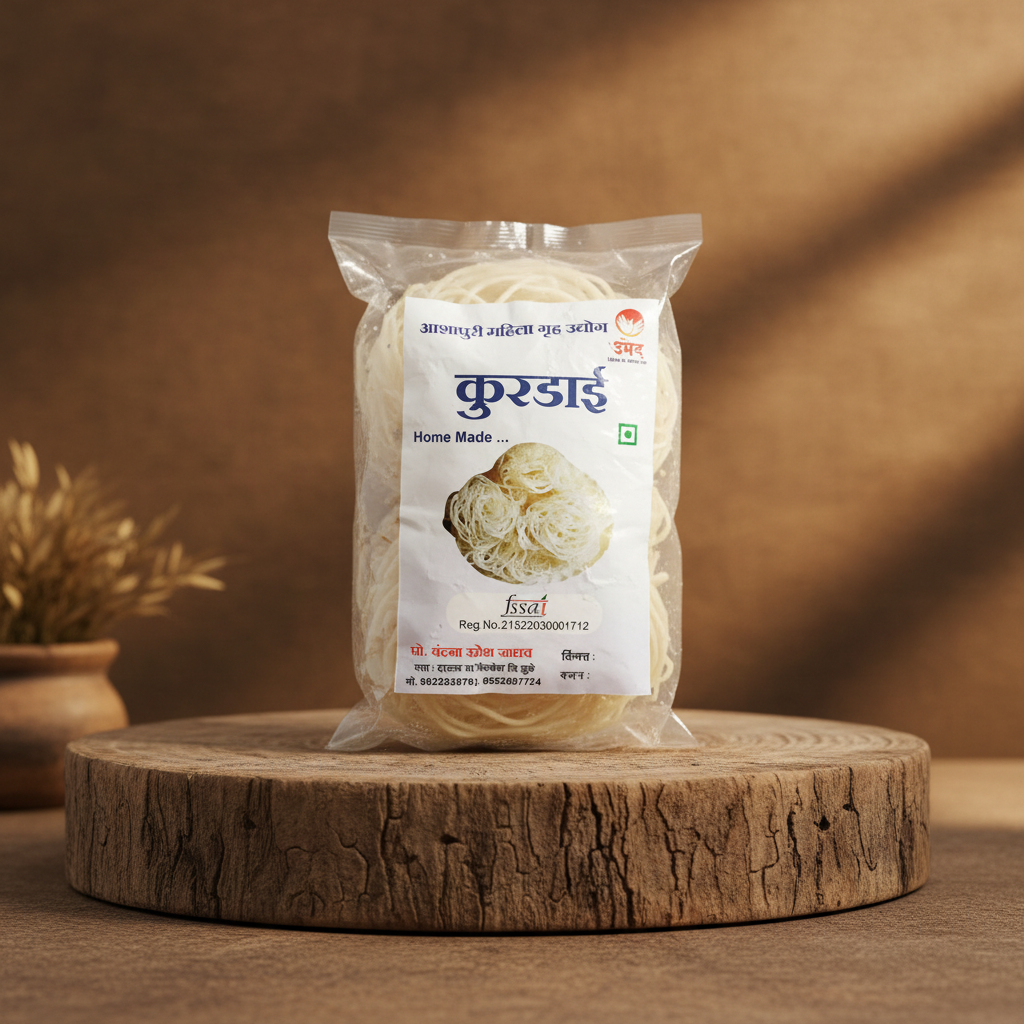 ASHAPURI Kurdai Pack Of 500gm Traditional Sun Dried Ready To Fry Crispy Homemade Authentic Snack Premium Quality