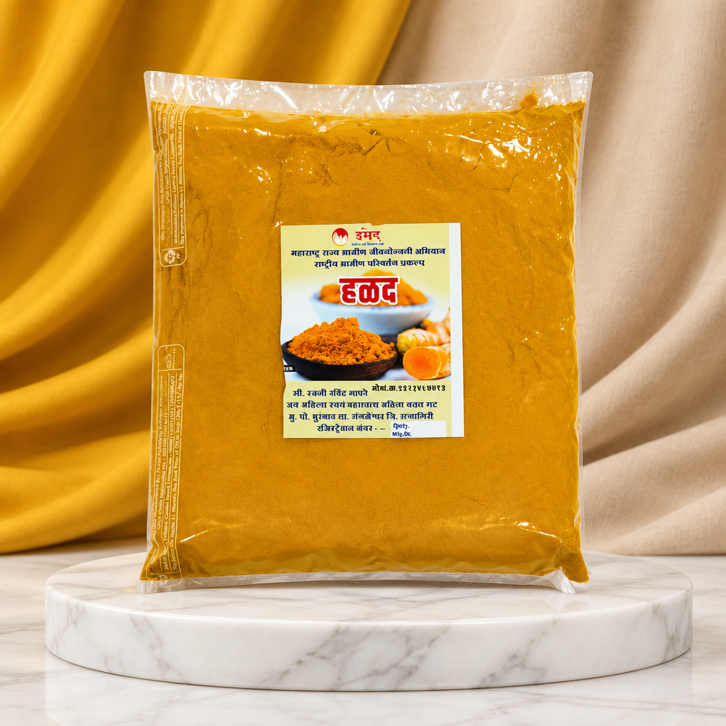 JAY AMBIKA Turmeric Powder Haldi Traditional Natural Spice Finely Ground For Daily Indian Cooking Vibrant Colour And Aroma Pack of 1000 gm