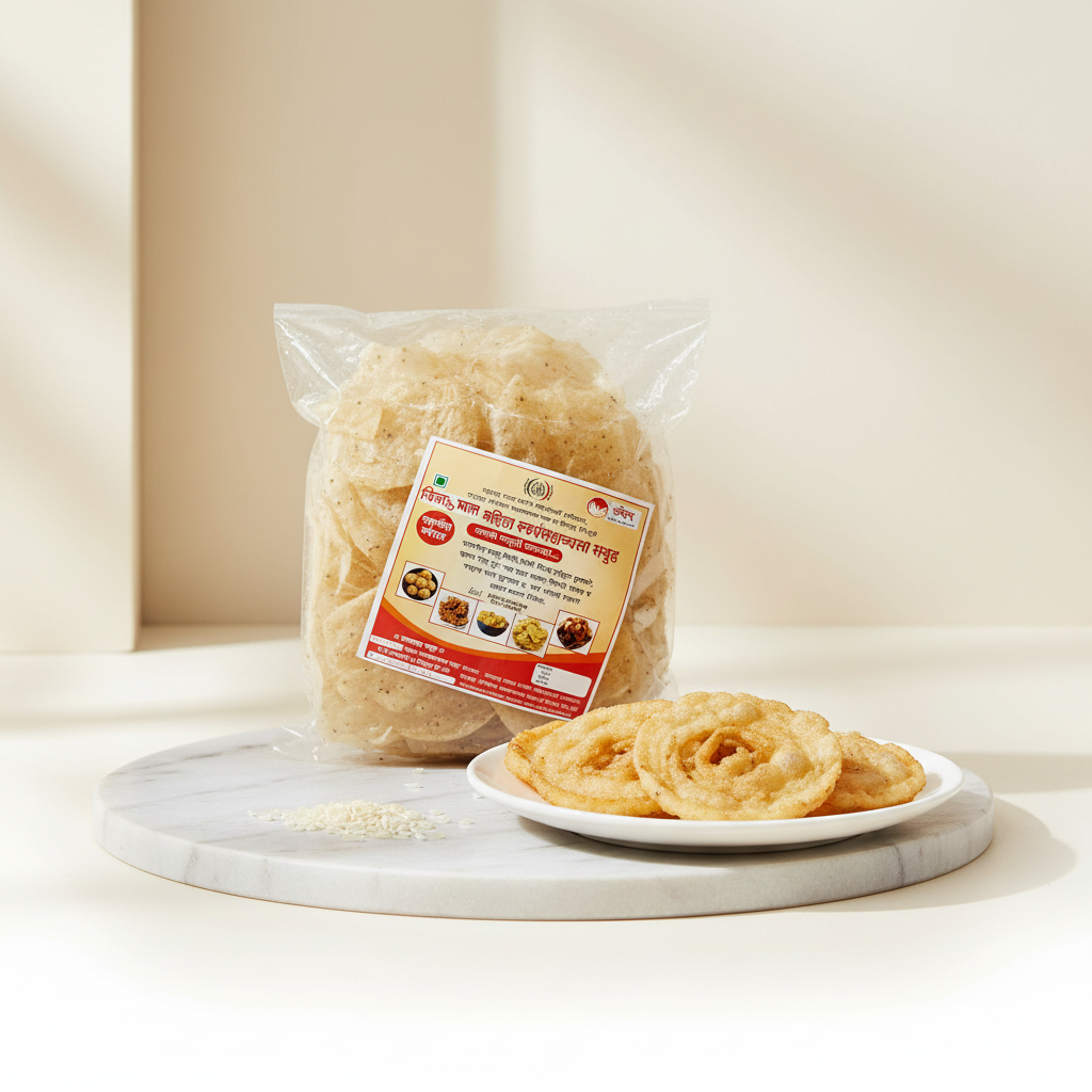 JIJAU Tandul Papad Pack Of 500gm Traditional Rice Papad Ready To Fry Crispy Homemade Authentic Taste Premium Quality
