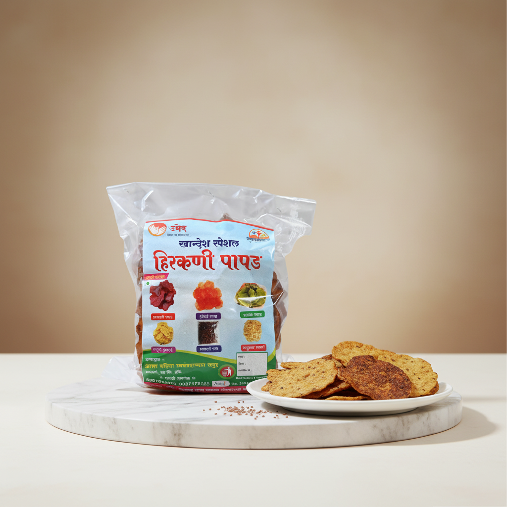 HIRAKANI Nagali Papad Pack Of 500gm Traditional Ragi Papad Ready To Fry Crispy Homemade Authentic Taste Premium Quality