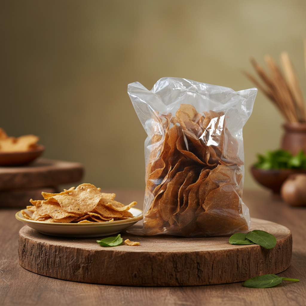 HIRAKANI Palak Papad Pack Of 500gm Spinach Papad Ready To Fry Crispy Healthy Homemade Authentic Taste Premium Quality