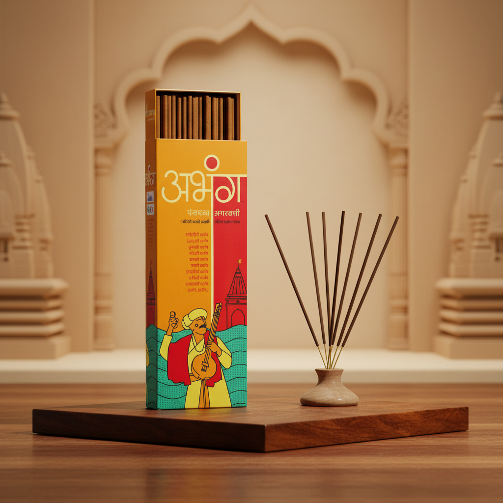 ABHANG Charcoal-Free Panchagavya Mild Agarbatti (Incense Sticks) – Natural, Mild Fragrance, Eco-Friendly, Made By Cow Dung, No Artificial Essence, 100gm pack, Average 60 sticks