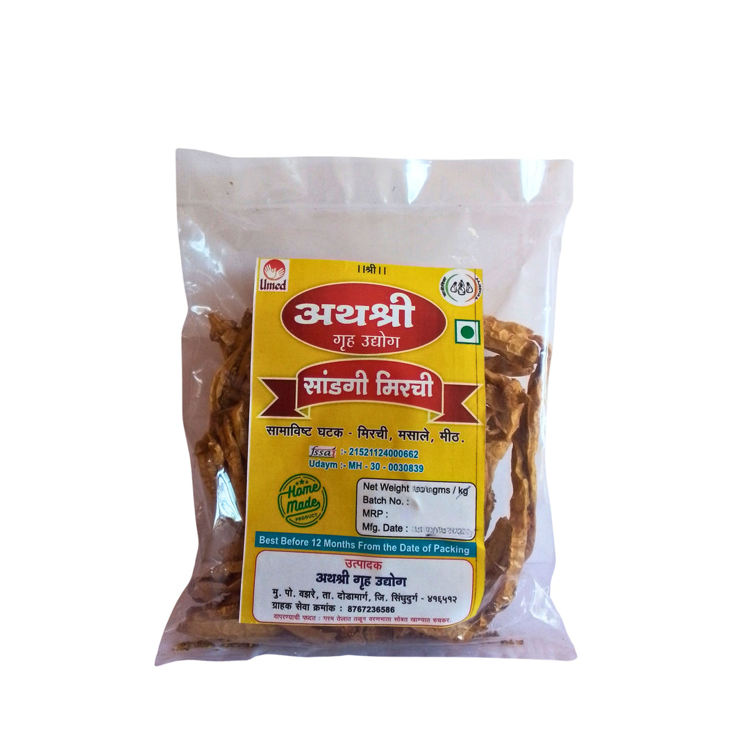 ATHASHREE, Sandagi Mirchi, Natural Ingredients, No Artificial Essence, Pack of 100 gm