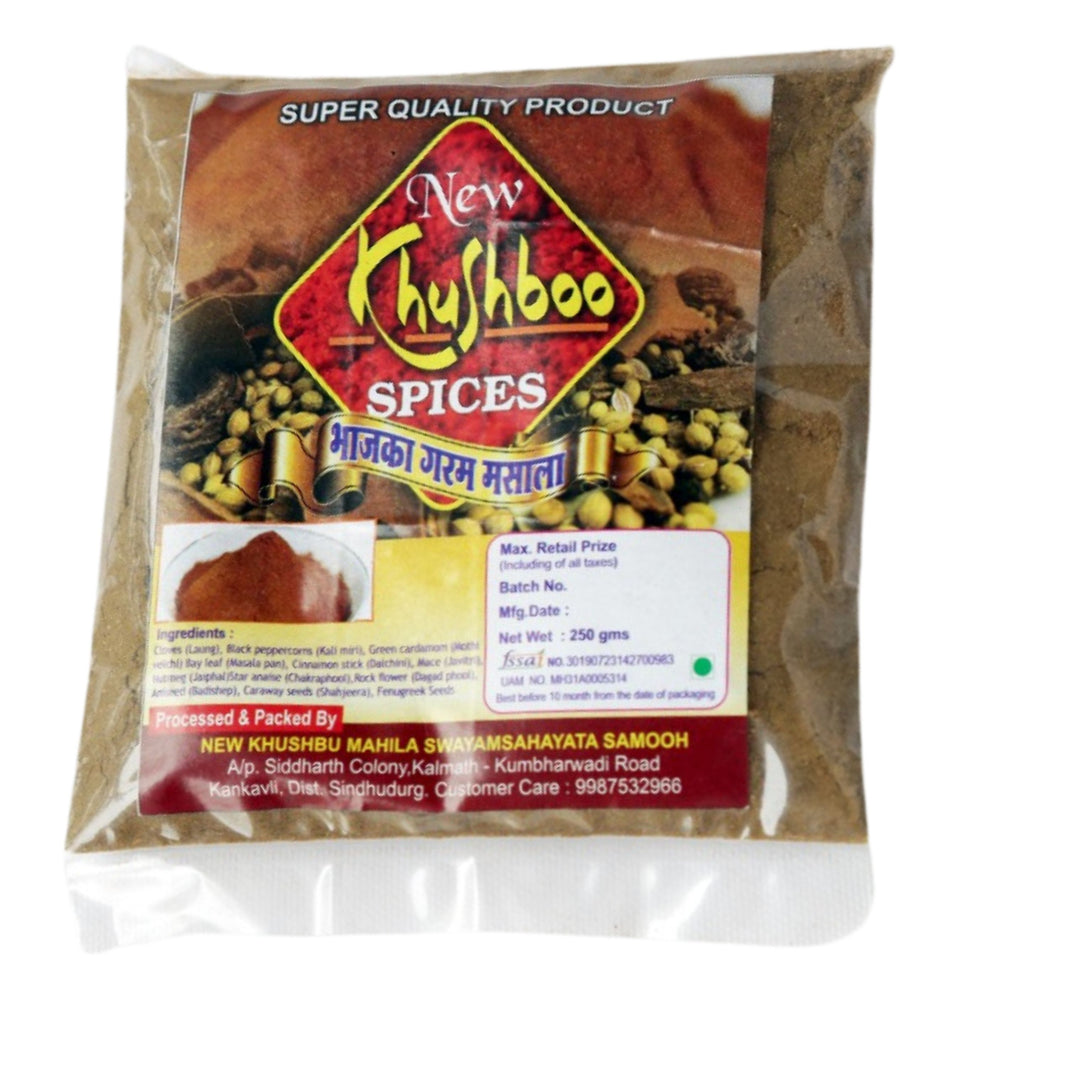 NEW KHUSHABU, Spices, Bhajaka Garam Masala, Made By Natural Ingredients, No Artificial Chemicals, Pack Of 250 gm