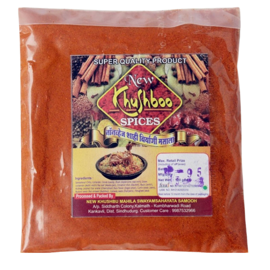 NEW KHUSHABU, Spices, Shahi Biryani Masala, Made By Natural Ingredients, No Artificial Chemicals, Pack Of 100 gm