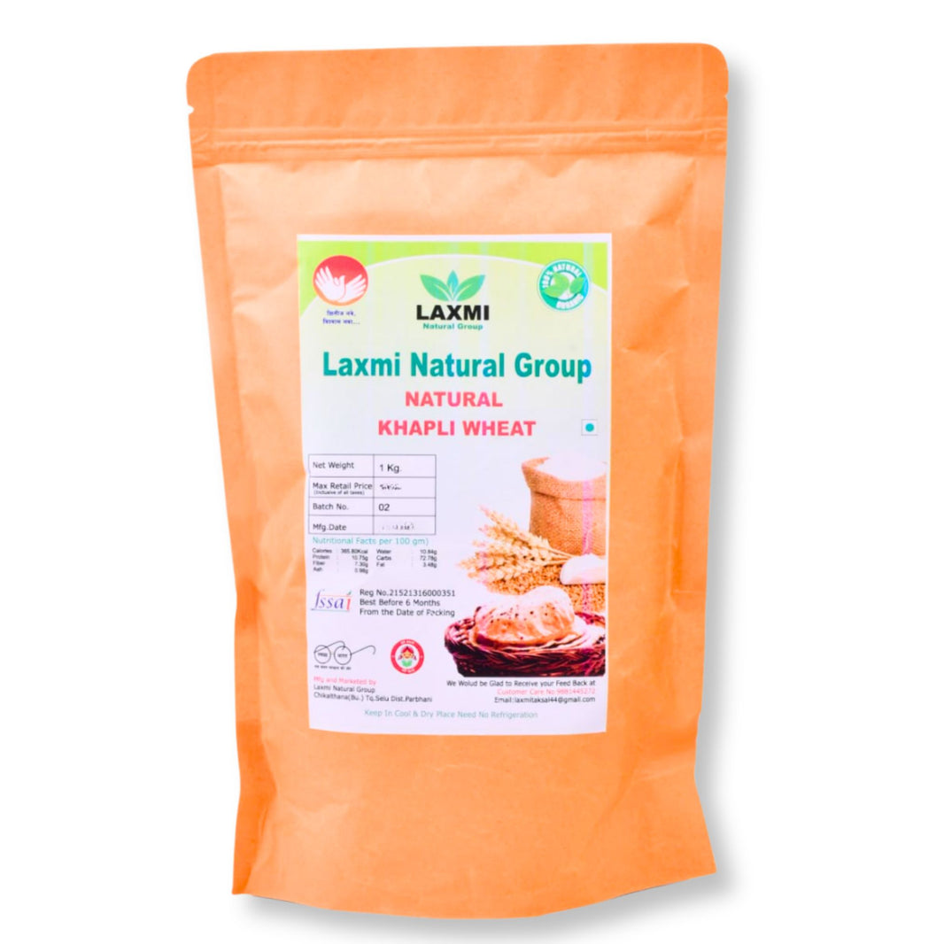 LAXMI NATURAL Khapli Gahu (Wheat), Made By Natural Ingredients, No Artificial Chemical, Pack of 1000 gm