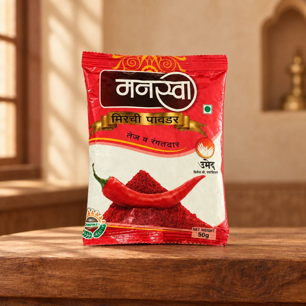 Chilli Powder Produced By Women SHG, Manaswi Brand Sarwadnya Women SHG, Naturally 500 Gm