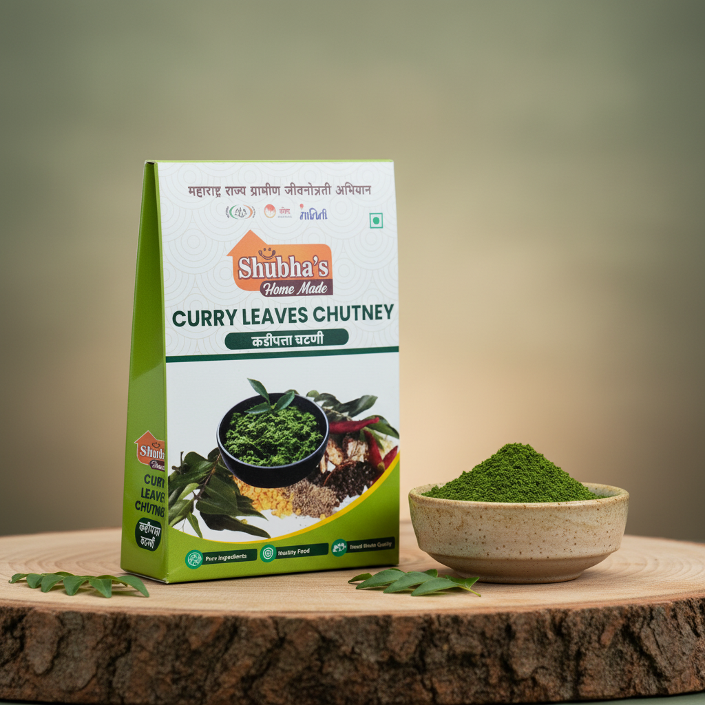 Shubhas Home Made, Kadipata Chutney, Vitahi SHG, Natural Ingredients, No Artificial Essence, Pack of 100 gm
