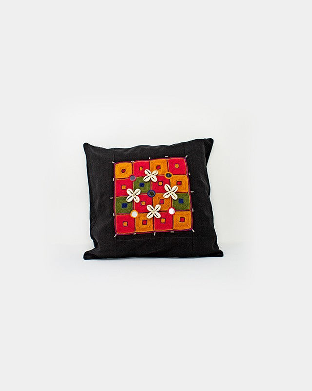 PENO Cushion Cover Pack Of 1 Item Handcrafted Banjara Decorative Textile Cover Colourful Folk Pattern Home Decor