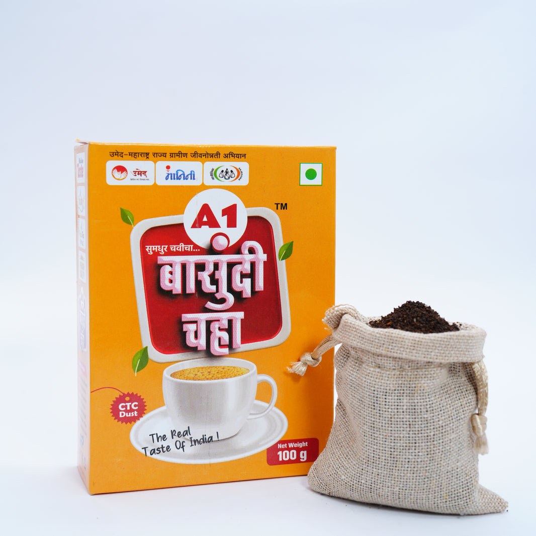 A1 Basundi Tea Powder – Natural Flavored, No Artificial Colors, Handcrafted Tea, 100 gms (90 cups)