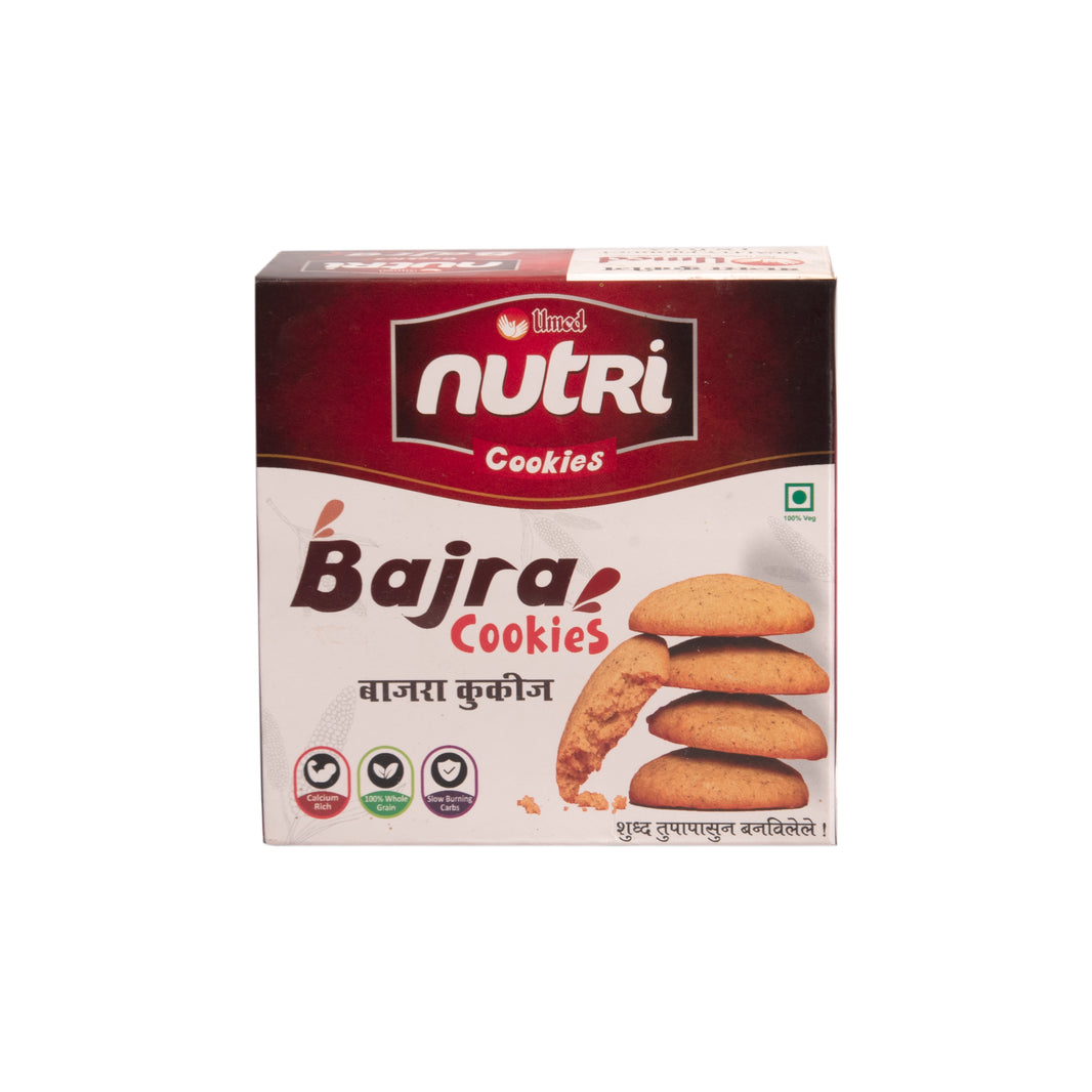 NUTRI Bajri Cookies, Made by Natural Ingredients, No Artificial colour, Pack of 200 gm