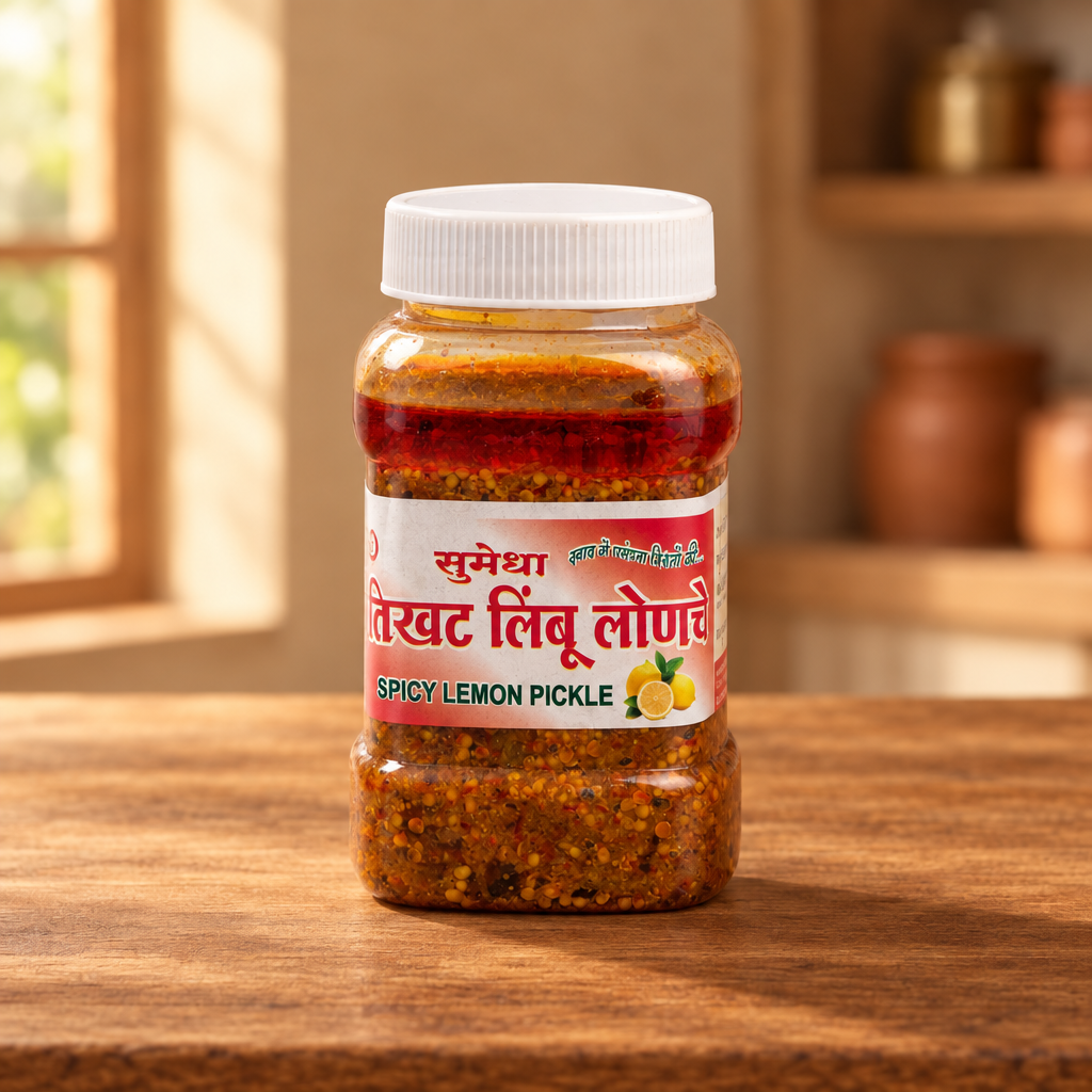 VARDHINI Spicy Lemon Pickle, 250 g | No Artificial Essence