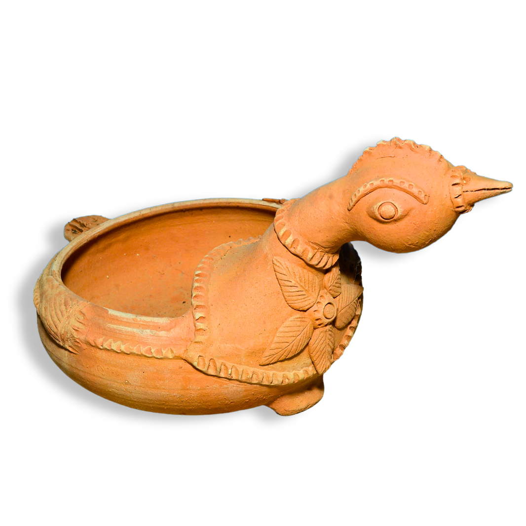 ARTISAN TERRACOTTA DUCK STAND, Made By Natural Soil, Local Craftsmanship, PM Vishwakarma, Pack Of 1