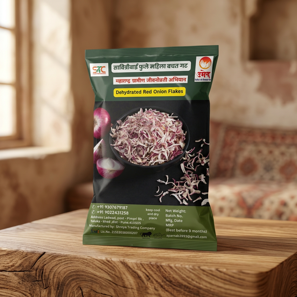 SHREYA TRADING COMPANY Dry Lal Kanda Flekes Pack Of 200gm Dehydrated Red Onion Flakes Natural Cooking Ingredient Traditional Flavour Enhancer Kitchen Essential