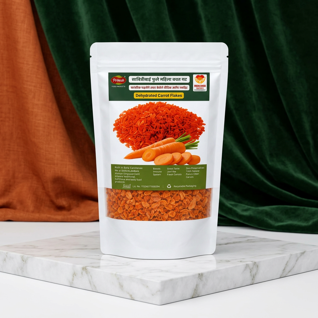 SHREYA TRADING COMPANY Dry Carrot Flake Pack Of 200 gm Dehydrated Carrot Vegetable Flakes Nutrient Rich Traditional Healthy Food Ingredient For Cooking