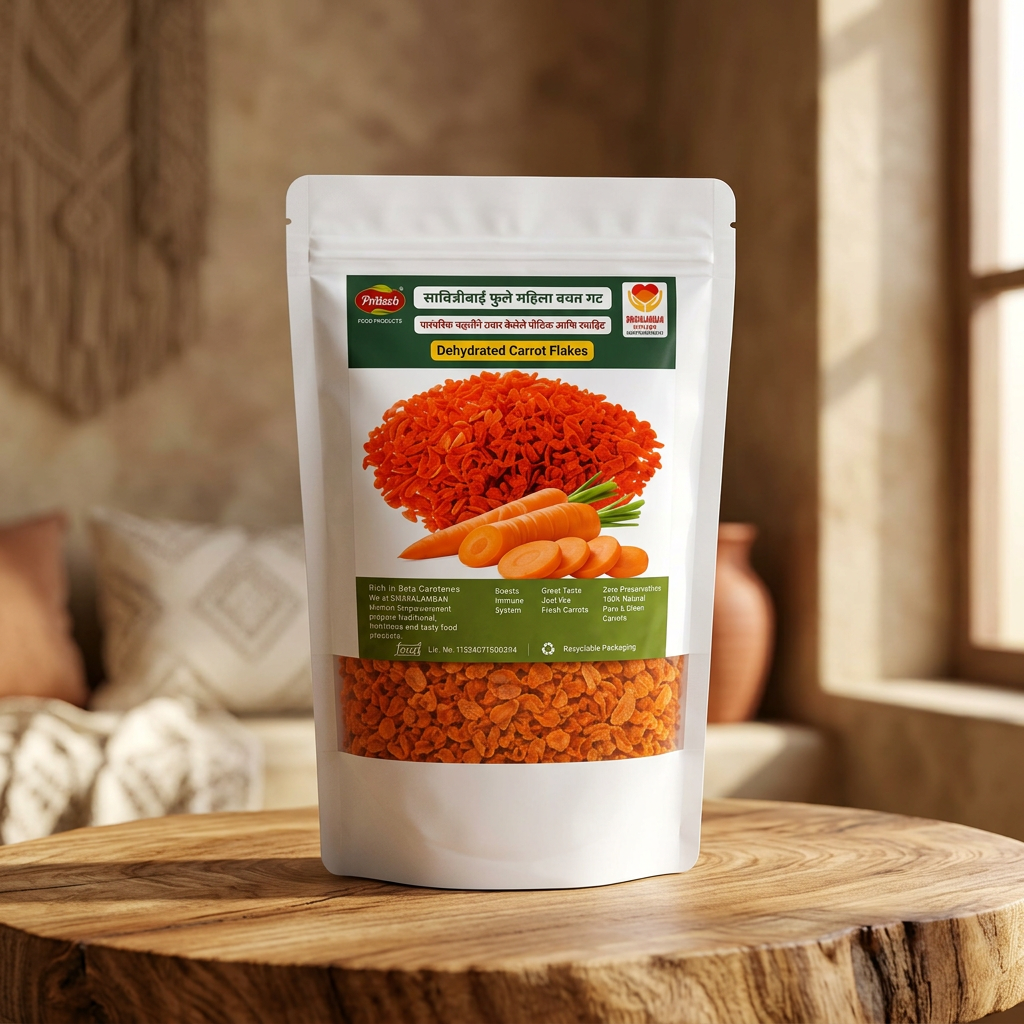 SHREYA TRADING COMPANY Dry Carrot Flake Pack Of 200 gm Dehydrated Carrot Vegetable Flakes Nutrient Rich Traditional Healthy Food Ingredient For Cooking