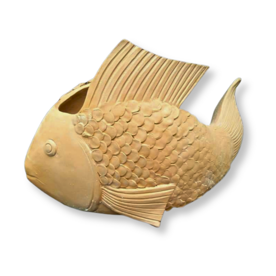 FISH LAMP Terracotta, Made By Natural Soil, Local Craftsmanship, PM Vishwakarma, Pack Of 1