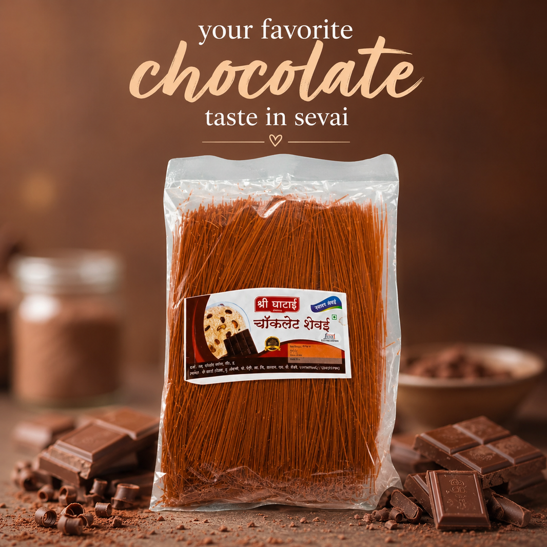 GHATAIDEVI SHG, Chocolate Shevai, No Maida Made By Natural Ingredients, Pack of 200 gm