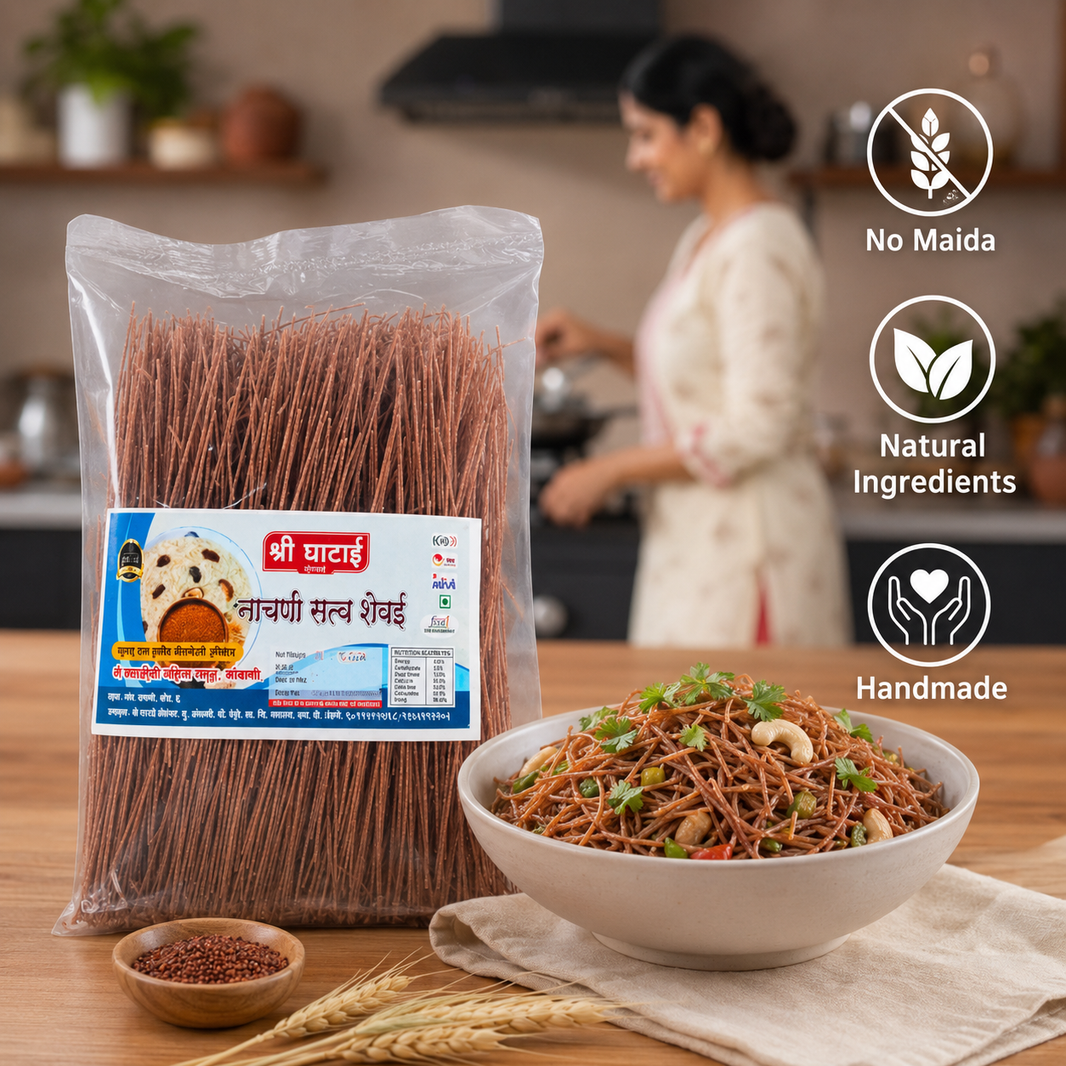GHATAIDEVI SHG, Nachani Satva Shevai, No Maida Made By Natural Ingredients, Pack of 200 gm