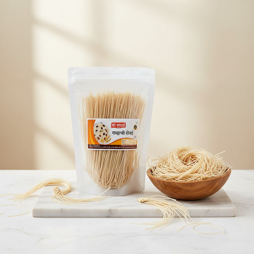 GHATAIDEVI SHG, Wheat Shevai, No Maida Made By Natural Ingredients, Pack of 200 gm