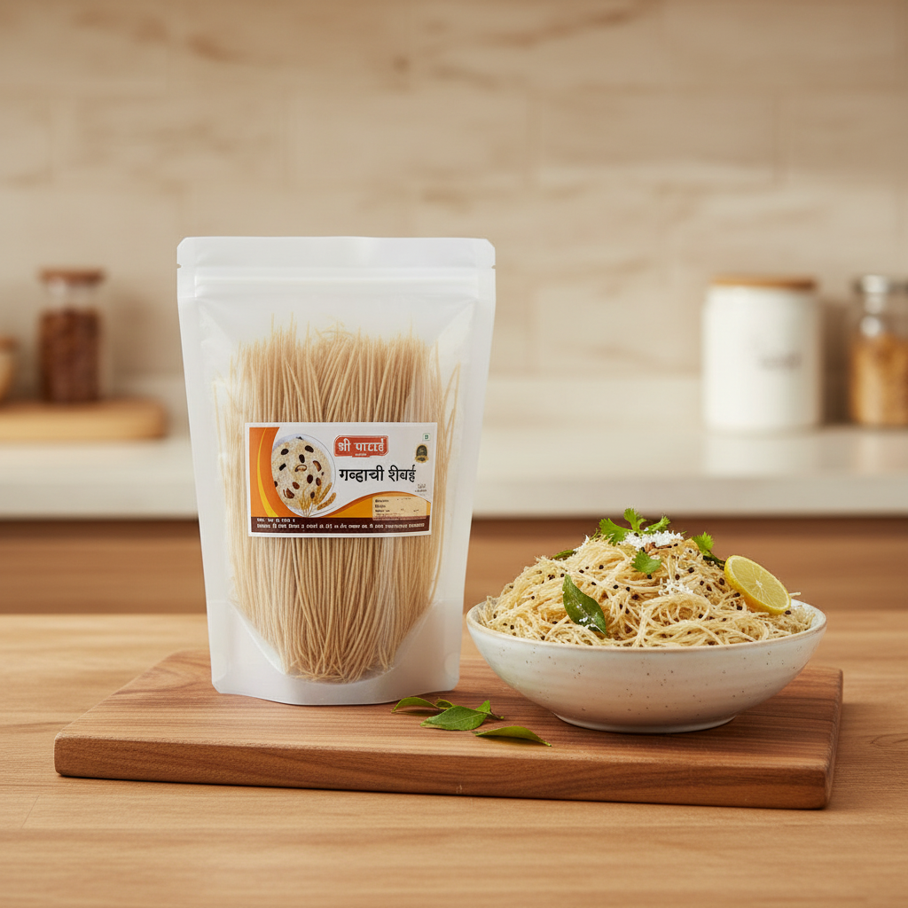 GHATAIDEVI SHG, Wheat Shevai, No Maida Made By Natural Ingredients, Pack of 200 gm