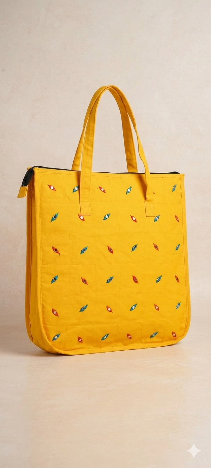 VEERBHADRA HANDMADE Rajasthani Jhola Pack Of 1 Item Handcrafted Traditional Ethnic Shoulder Bag Vibrant Cultural Design Spacious Durable Everyday Travel Shopping Companion