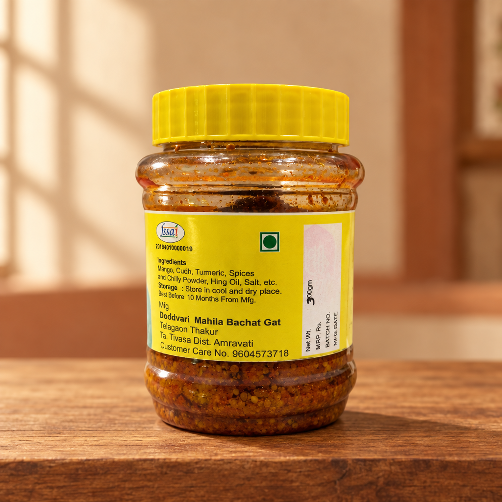 GODAWARI Mango Pickle, Godawari SHG, Natural Ingredients, No Artificial Colour, Pack of 300 gm